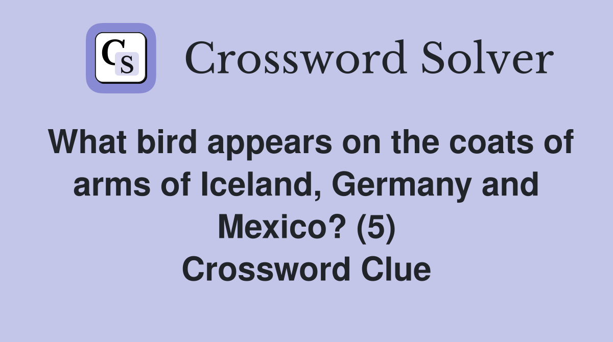 What bird appears on the coats of arms of Iceland, Germany and Mexico